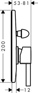 Hansgrohe Zesis S baterie cadă-duș ascuns crom 74417000