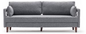 Canapea cu 3 Locuri Comfort, Gri, 206 x 80 x 80 cm