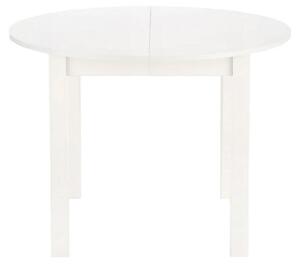 JAKS Masă rotundă de bucătărie extensibilă Harry 102-142 cm albă