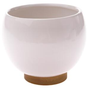 Capac pentru oală din ceramică Ball alb, 13,5 x11,5 cm