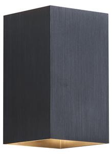 Lampă de perete modernă gunmetal pătrată cu 2 lumini GU10 50mm - Sandy
