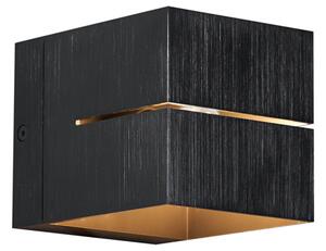 Lampă de perete modernă gunmetal cu efect de lumină - Transfer Groove