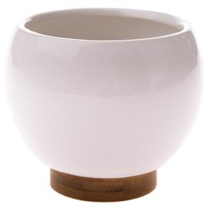 Capac pentru oală din ceramică Ball alb, 12 x 10cm