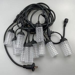 Ghirlanda Luminoasa Pentru Exterior Multicolor, 8 Becuri LED, IP44, Lumina Alba Calda, 5m Lungime