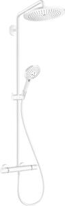 Hansgrohe Croma Select S set de duș perete cu termostat cu duș de ploaie alb 26890700