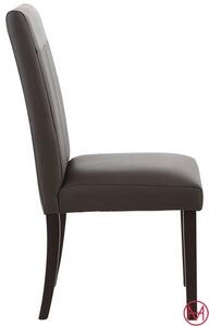 Set 2 scaune Rubin maro piele ecologica 42/59/101 cm
