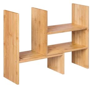 Organizator de birou din bambus, 3 module, 65x15x40cm