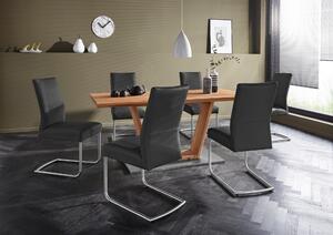 Set 2 scaune Greenline piele naturala negre 46,5/61/97 cm