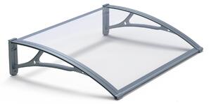 Copertină PRO 150x100 cm din aluminiu și plexiglas – Gri/Transparent