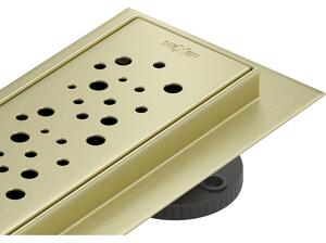 Mexen Flat 360° M12 scurgere liniară rotativă 50 cm, auriu periat - 1A21050-40