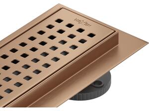 Mexen Flat 360° M08 scurgere liniară rotativă 50 cm, cupru periat - 1C25050-40