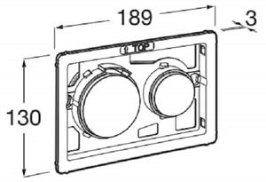 Roca Duplo S mecanism cu buton pentru WC negru A8904233CN