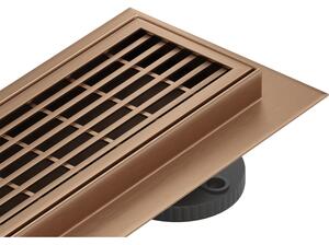 Mexen Flat 360° M33 scurgere liniară rotativă 50 cm, cupru periat - 1C33050-40