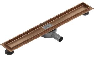 Mexen Flat 360° corp pentru rigolă de scurgere rotativ 50 cm, cupru periat - 1C40050