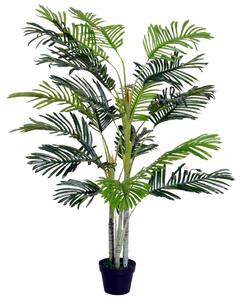 Plantă artificială, cu 19 frunze de palmier în ghiveci, 150 cm înălțime