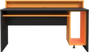 Birou Tezaur negru-portocaliu 160/69/94 cm