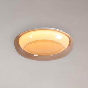 Searchlight Plafonieră LED Jude Flush, chihlimbar, Ø 40 cm, CCT, reglabil, Maro / Rugină, Camera de zi / sufragerie, Metal
