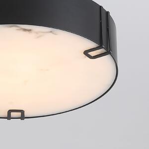 Searchlight Plafonieră LED Marmo, negru, metal, IP44, 3.000 K, reglabil, Negru, Baie, Metal