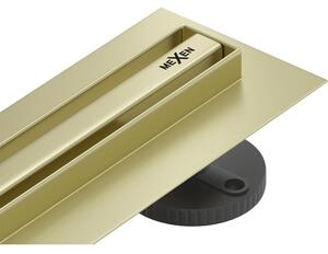 Mexen Flat 360° Slim scurgere liniară rotativă 50 cm, aurie periată - 1A41050