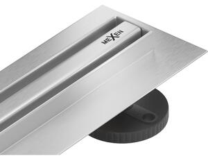 Rigolă de duș Mexen Flat 360° Slim 50 cm, oțel periat, 1041050