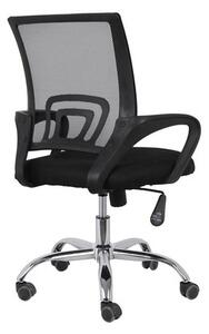 Scaun de birou JUNIOR, reglabil pe inaltime, Mesh, Negru