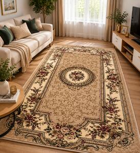 Covor Clasic, Lotos 571, Bej Crem, Diverse Dimensiuni, 1800 gr mp
