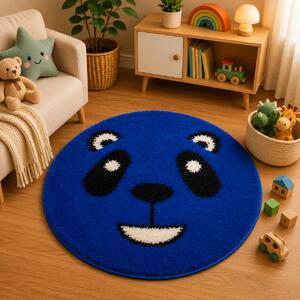 Covor Fantasy Panda, Albastru, 67x67 cm, Rotund, 2550 gr mp