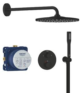 Grohe Precision baterie cadă-duș ascuns cu termostat negru 348802430