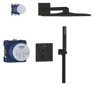 Grohe SmartControl set cadă și duș ascuns cu termostat cu duș de ploaie negru 348752430