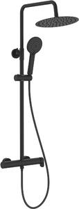 Roca Vega Plus set de duș perete cu duș de ploaie negru A5A9A6ENB0