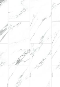 Mexen Glacier White panouri vinilice 610 x 305 mm LVT Dryback 2,5 mm, suport, 4 V-Fuge, Jazz White - F1451-0610-305-255-4V1-01