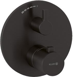 Kludi Nova Fonte Puristic baterie de duș ascuns cu termostat negru 20885N215