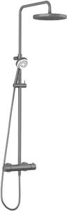 Kludi Logo Neo set de duș perete cu termostat cu duș de ploaie negru 68082N2-00