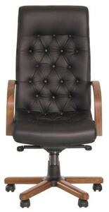 Scaun directorial EMPEROR EXTRA , Negru piele naturala