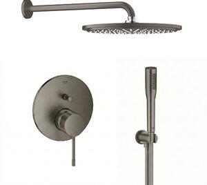 Set cap de duș cu braț Grohe Rainshower 26066AL0, baterie cadă-duș Grohe Essence 24058AL1, 26658AL0, 27400AL0, 28362A01