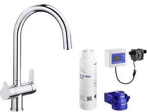Set filtru sub chiuvetă Blanco Soft 527453, baterie bucătărie Blanco Trima 520840
