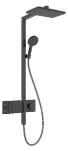 Hansgrohe Raindance Alive Q set de duș perete cu termostat cu duș de ploaie crom-negru 24580340