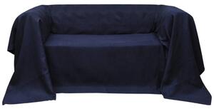 Husă din velur micro-fibră pentru canapea, 210 x 280 cm, bleumarin