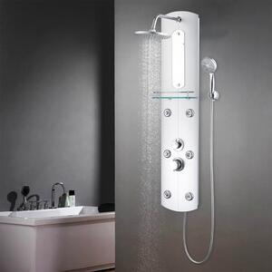 Unitate panou de duș, 25 x 43 x 120 cm, argintiu