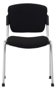 Scaun vizitator VANNI Chrome, Negru stofa cagliari