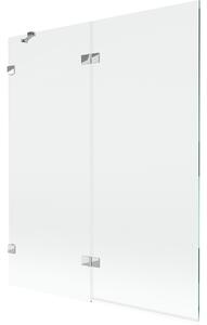 Mexen Lunar paravan de cadă cu 2 uși batante stânga 140 x 150 cm, transparent, crom - 897-140-100-01-00-L