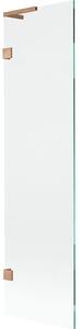 Mexen Lunar L paravan cadă cu 1 aripă 50 x 150 cm, transparent, cupru periat - 897L-050-000-65-00