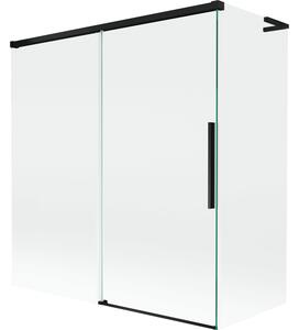 Mexen Rox L paravan de cadă culisant pe 2 căi 150 + 70 x 150 cm, transparent, negru - 8C9L-150-070-70-00