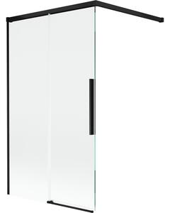 Mexen Rox paravan de cadă cu 2 aripi glisante 100 x 150 cm, transparent, negru - 8C9-100-003-70-00