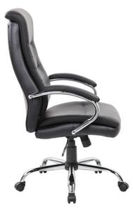 Scaun directorial ANDY, piele ecologica, Negru