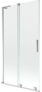 Mexen Velar L paravan de cadă cu 2 panouri culisante 100 x 150 cm, transparent, crom - 896-100-003-01-01