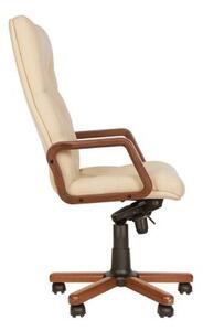 Scaun de birou directorial HAVANA Extra, mecanism Multiblock, bej, piele naturala
