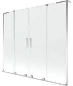 Mexen Velar L Duo paravan cadă cu 2 canaturi glisante 180 x 150 cm, transparent, crom - 896-180-003-02-01