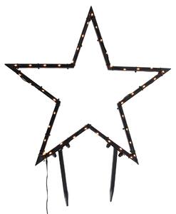 Spot luminos de Crăciun Stea de Crăciun Negru 60cm incl. LED IP44 - Kas
