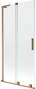 Mexen Velar L paravan de baie cu 2 părți glisante 90 x 150 cm, transparent, cupru periat - 896-090-003-01-65